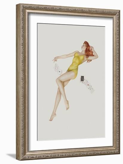 Varga Girl, July 1942-Alberto Vargas-Framed Art Print