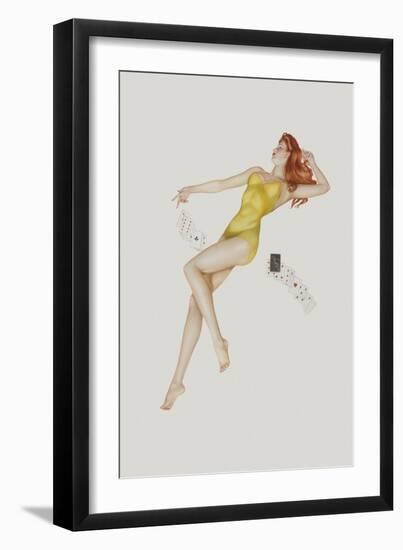 Varga Girl, July 1942-Alberto Vargas-Framed Art Print