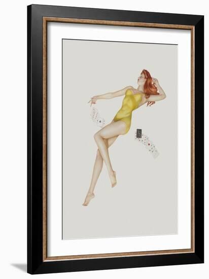 Varga Girl, July 1942-Alberto Vargas-Framed Art Print