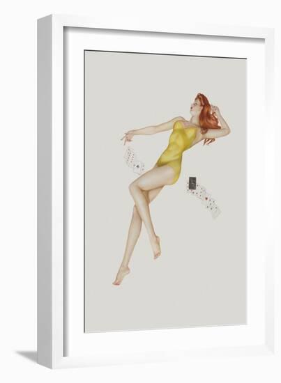 Varga Girl, July 1942-Alberto Vargas-Framed Art Print