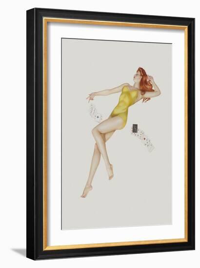 Varga Girl, July 1942-Alberto Vargas-Framed Art Print