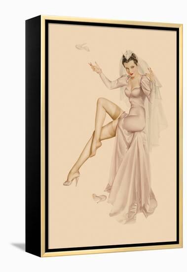 Varga Girl, June 1941-Alberto Vargas-Framed Stretched Canvas