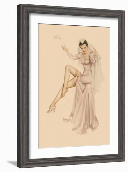 Varga Girl, June 1941-Alberto Vargas-Framed Art Print