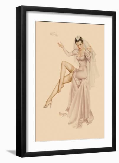 Varga Girl, June 1941-Alberto Vargas-Framed Art Print