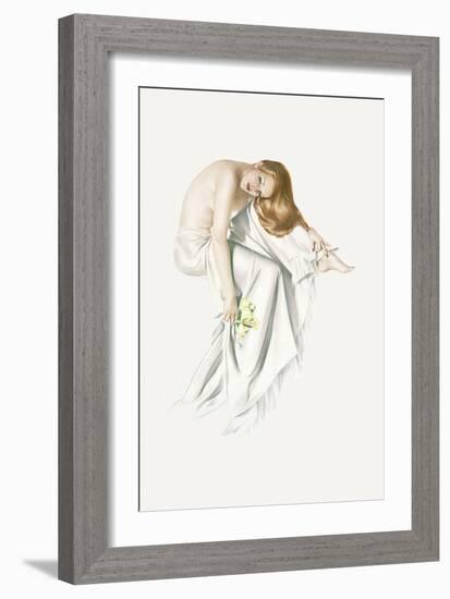 Varga Girl, June 1942-Alberto Vargas-Framed Art Print