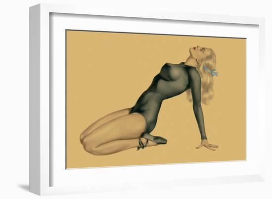 Varga Girl, June 1943-Alberto Vargas-Framed Art Print