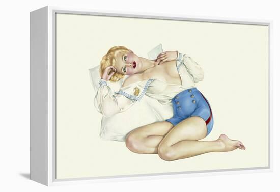 Varga Girl, March 1942-Alberto Vargas-Framed Stretched Canvas