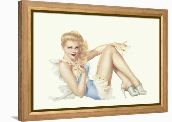 Varga Girl, March 1943-Alberto Vargas-Framed Stretched Canvas