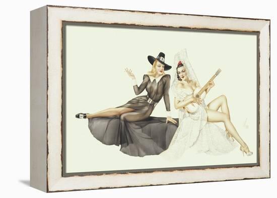 Varga Girl, May 1941-Alberto Vargas-Framed Stretched Canvas