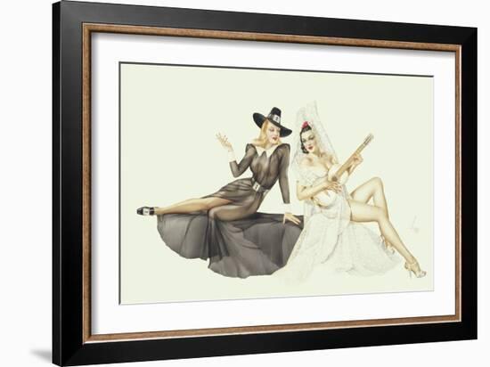 Varga Girl, May 1941-Alberto Vargas-Framed Art Print