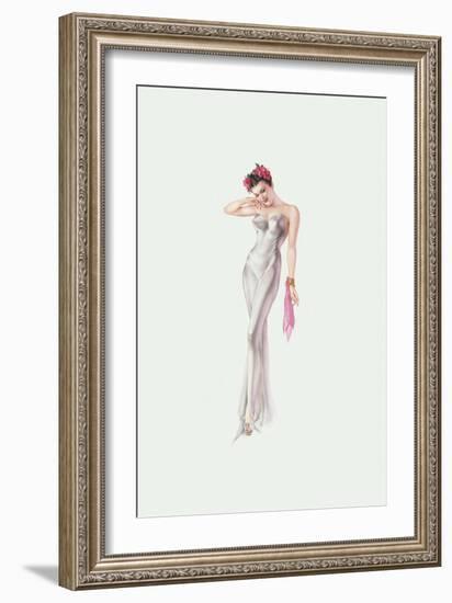 Varga Girl, November 1941-Alberto Vargas-Framed Art Print