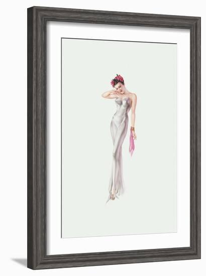 Varga Girl, November 1941-Alberto Vargas-Framed Art Print