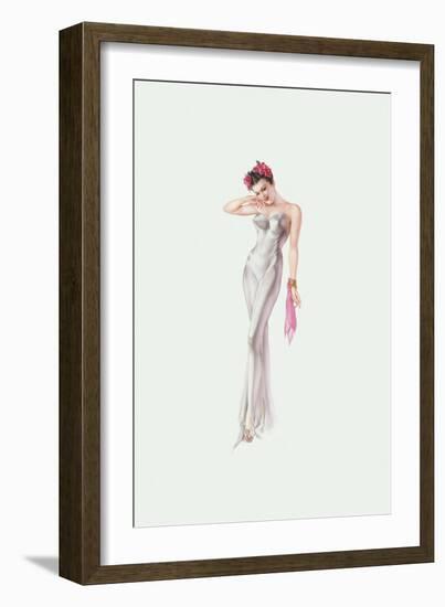 Varga Girl, November 1941-Alberto Vargas-Framed Art Print