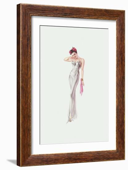 Varga Girl, November 1941-Alberto Vargas-Framed Art Print