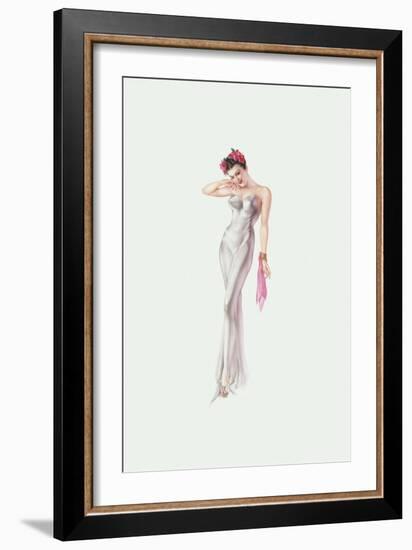 Varga Girl, November 1941-Alberto Vargas-Framed Art Print