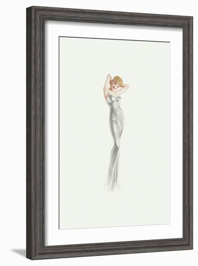 Varga Girl, November 1942-Alberto Vargas-Framed Art Print