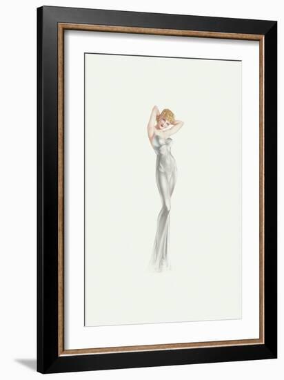 Varga Girl, November 1942-Alberto Vargas-Framed Art Print