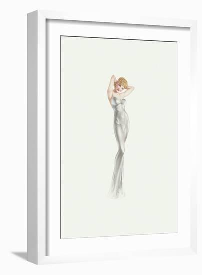 Varga Girl, November 1942-Alberto Vargas-Framed Art Print