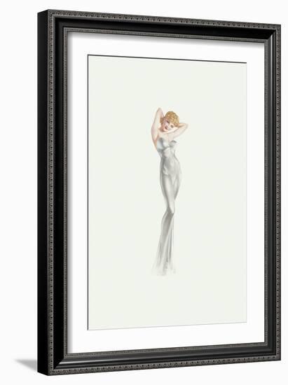 Varga Girl, November 1942-Alberto Vargas-Framed Art Print