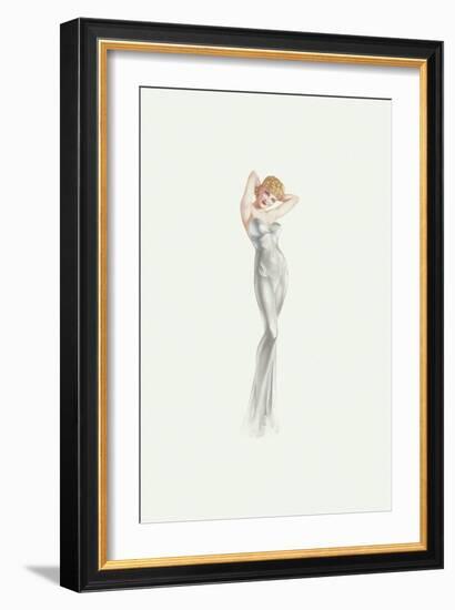 Varga Girl, November 1942-Alberto Vargas-Framed Art Print