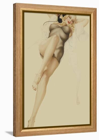 Varga Girl, October 1940-Alberto Vargas-Framed Stretched Canvas