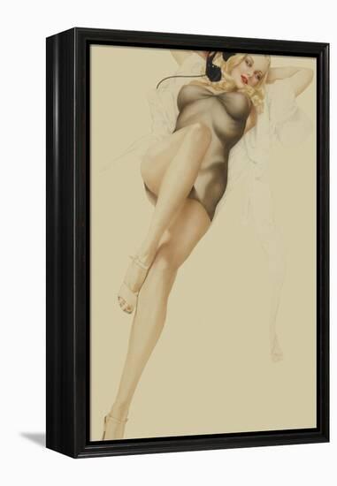 Varga Girl, October 1940-Alberto Vargas-Framed Stretched Canvas