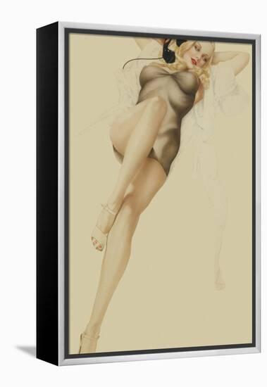 Varga Girl, October 1940-Alberto Vargas-Framed Stretched Canvas