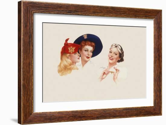 Varga Girl, October 1941-Alberto Vargas-Framed Art Print