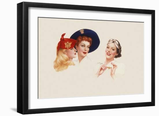 Varga Girl, October 1941-Alberto Vargas-Framed Art Print