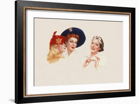 Varga Girl, October 1941-Alberto Vargas-Framed Art Print