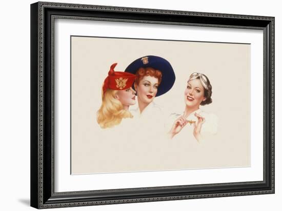 Varga Girl, October 1941-Alberto Vargas-Framed Art Print