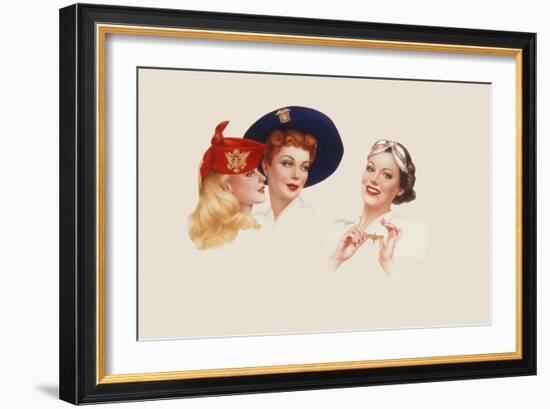 Varga Girl, October 1941-Alberto Vargas-Framed Art Print