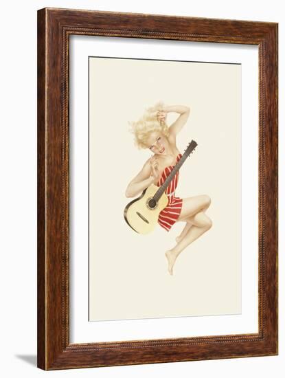 Varga Girl, October 1942-Alberto Vargas-Framed Art Print