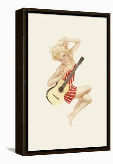 Varga Girl, October 1942-Alberto Vargas-Framed Stretched Canvas