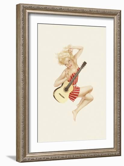 Varga Girl, October 1942-Alberto Vargas-Framed Art Print