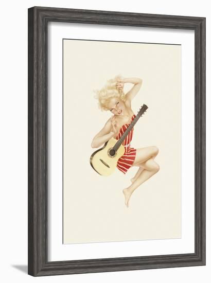 Varga Girl, October 1942-Alberto Vargas-Framed Art Print