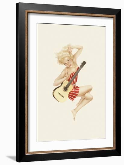 Varga Girl, October 1942-Alberto Vargas-Framed Art Print