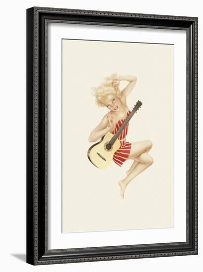 Varga Girl, October 1942-Alberto Vargas-Framed Art Print