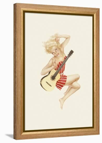 Varga Girl, October 1942-Alberto Vargas-Framed Stretched Canvas