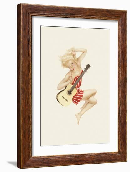 Varga Girl, October 1942-Alberto Vargas-Framed Premium Giclee Print