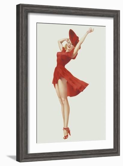 Varga Girl, September 1941-Alberto Vargas-Framed Art Print