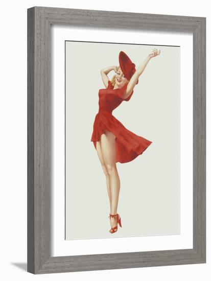 Varga Girl, September 1941-Alberto Vargas-Framed Art Print