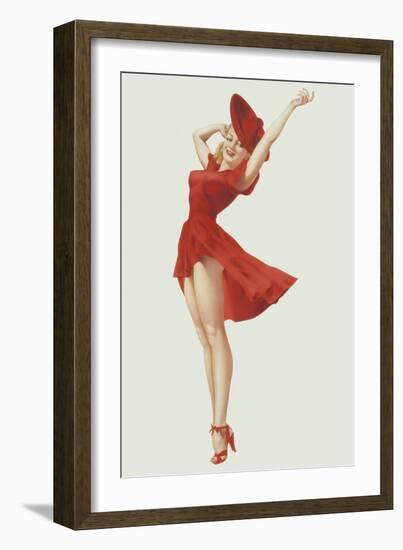 Varga Girl, September 1941-Alberto Vargas-Framed Art Print