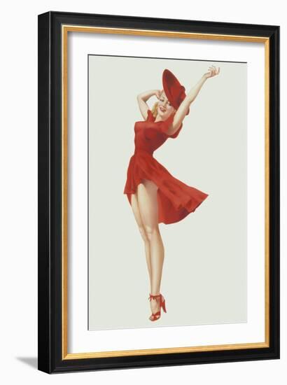 Varga Girl, September 1941-Alberto Vargas-Framed Art Print