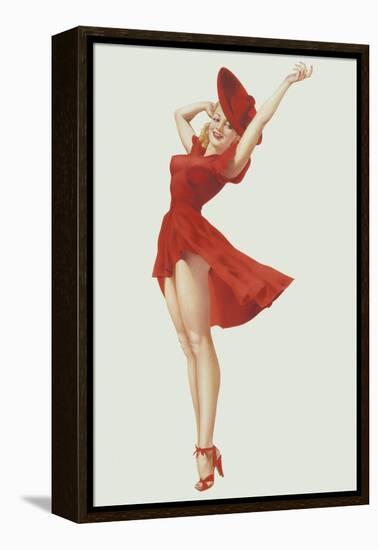 Varga Girl, September 1941-Alberto Vargas-Framed Stretched Canvas