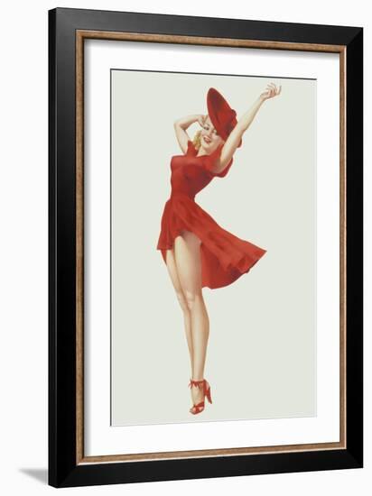 Varga Girl, September 1941-Alberto Vargas-Framed Premium Giclee Print