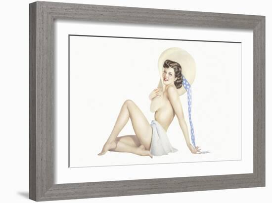 Varga Girl, September 1942-Alberto Vargas-Framed Art Print