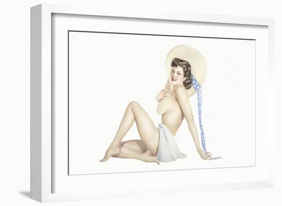 Varga Girl, September 1942-Alberto Vargas-Framed Art Print