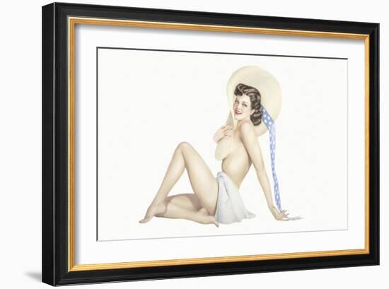 Varga Girl, September 1942-Alberto Vargas-Framed Art Print