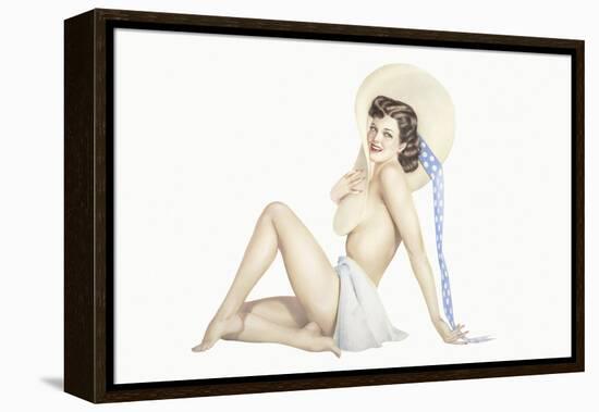 Varga Girl, September 1942-Alberto Vargas-Framed Stretched Canvas